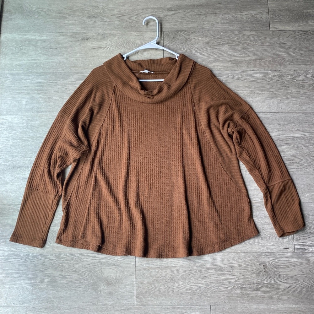 Maurices Warm Brown Cowl Neck Sweater